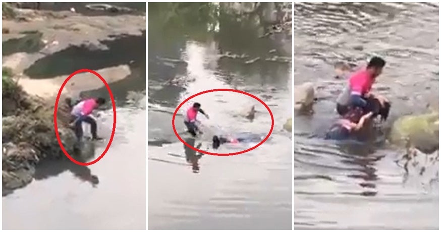 Video: Food Panda Rider Heroically Saves A Woman Who Committed Suicide In Klang River - World Of Buzz