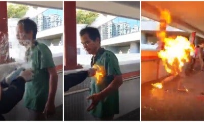 Video: Protesters Horrifically Splash A Man With Lighter Fluid &Amp; Set Him On Fire After Argument - World Of Buzz