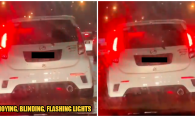 Myvi With Flashing Strobe Lights For Signal Lights Caught On Camera, - World Of Buzz