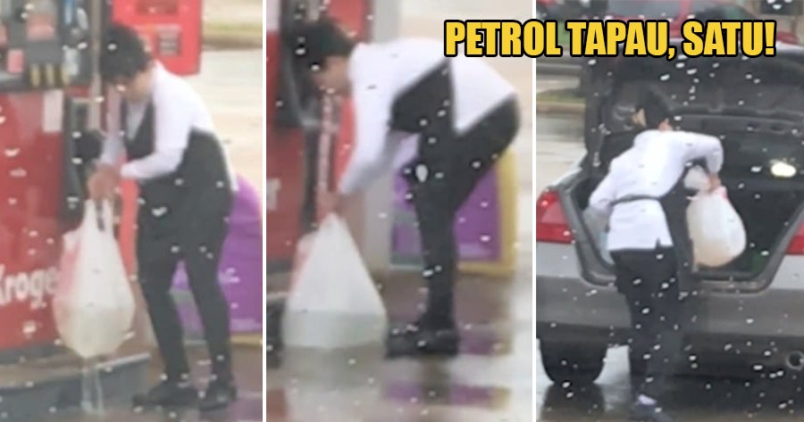 Watch: Woman Caught Tapau-Ing Petrol In Plastic Bag &Amp; Putting It In Car Boot - World Of Buzz