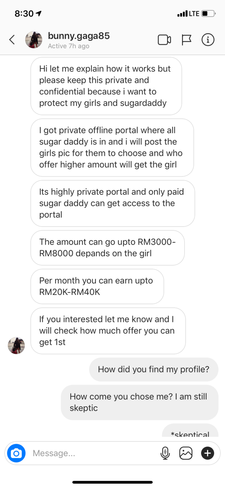 A Sugar Daddy Agent Messaged Me on Instagram and Said I Could Earn RM40,000 A Month - WORLD OF BUZZ 9