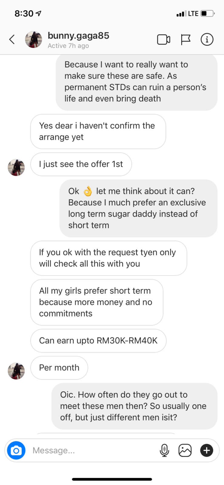 A Sugar Daddy Agent Messaged Me on Instagram and Said I Could Earn RM40,000 A Month - WORLD OF BUZZ 3