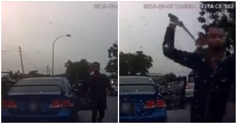 Angry Biker Smashes The Window Of A Van In A Road Rage Incident At Greenwood, Gombak - World Of Buzz 2