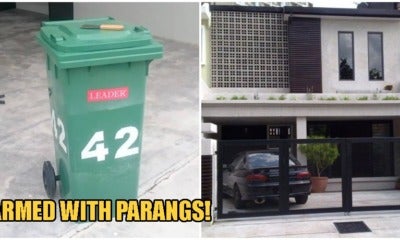 Beware: M'Sian Thieves Are Now Moving Tong Sampahs To Block Your Gate &Amp; Rob You In Your Car - World Of Buzz