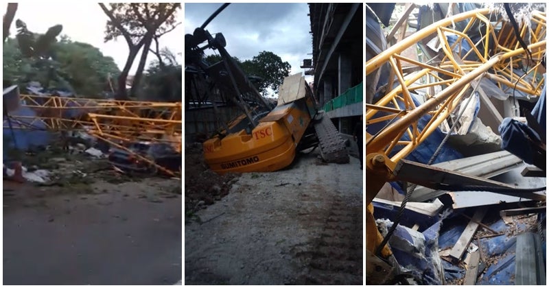 Crane Collapses On Cars And Stall In Sentul, Injured Four In The Process - World Of Buzz