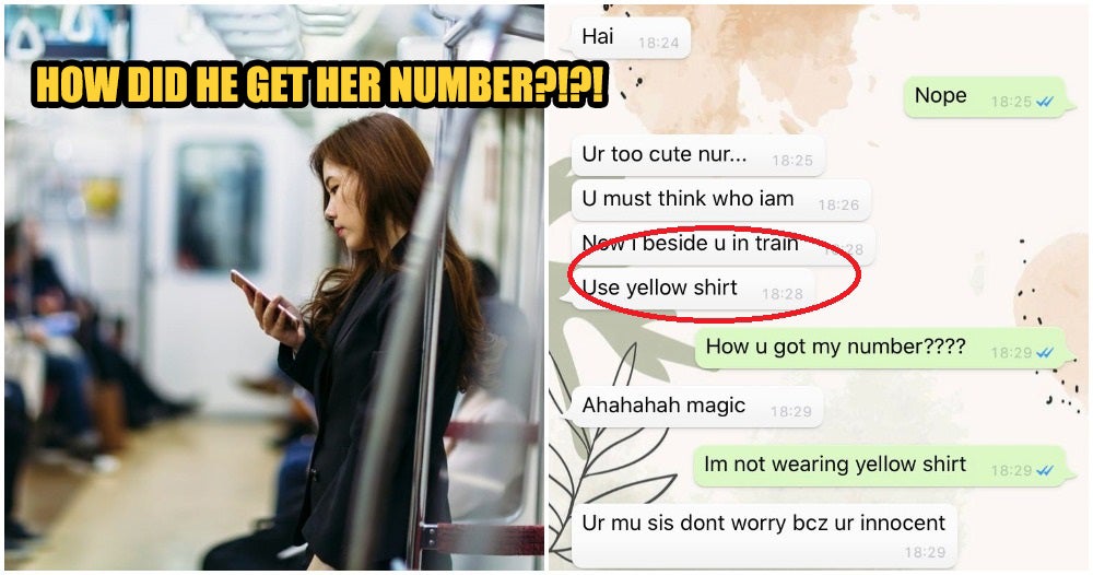 Creepy Guy Texts M'sian Girl After Sitting Next to Her on Train, But She Didn't Share Her Number - WORLD OF BUZZ