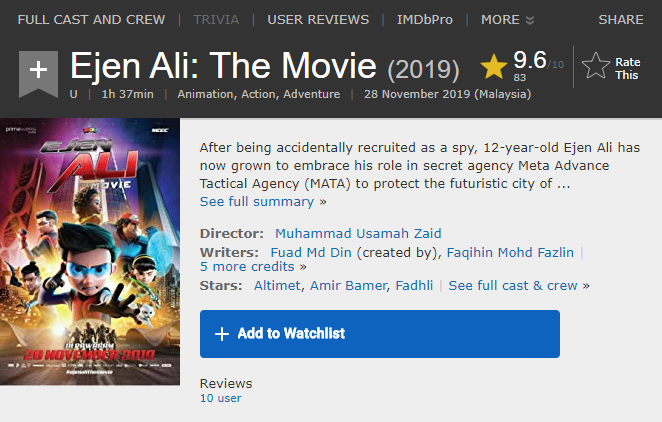 Ejen Ali Makes Headlines, Grossing Higher Than Frozen II In Cinemas - WORLD OF BUZZ