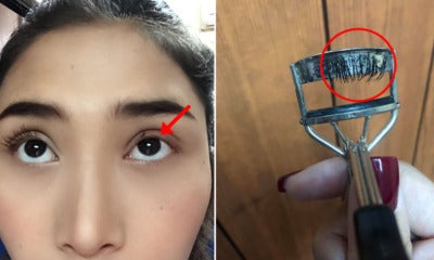 Woman Accidentally Rips Out All Her Eyelashes After Her Hand Slipped While Curling Them - World Of Buzz