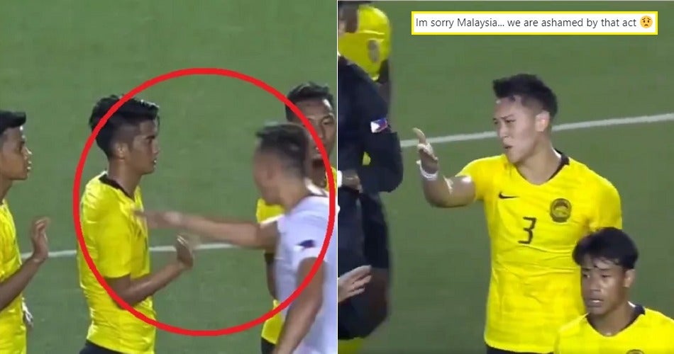 Filipino Athlete's Rude Behaviour To M'sian Footballers In SEA Games Goes Viral - WORLD OF BUZZ