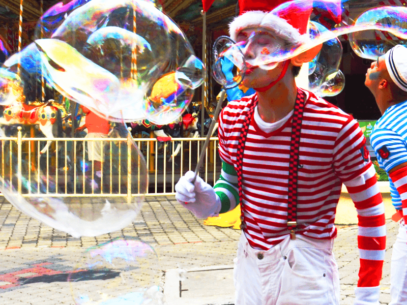 giant soapy bubble