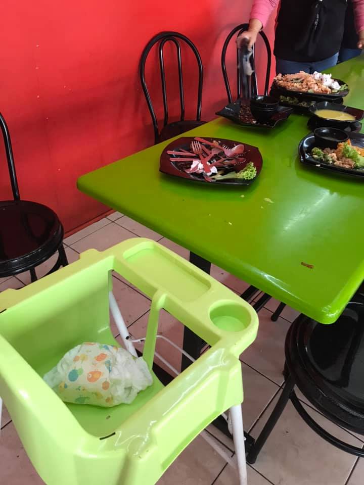 Irresponsible M'sians Leave Diapers on Baby Chair In Restaurant, Netizens Outraged - WORLD OF BUZZ