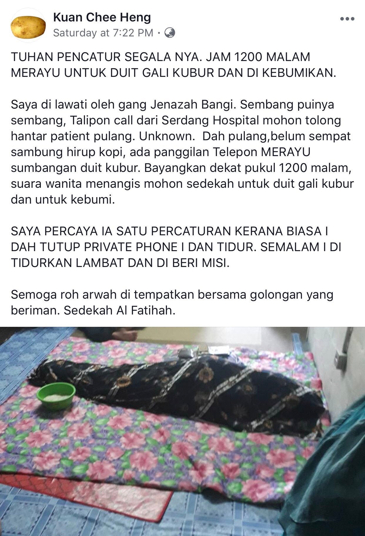 Kind M'sian Uncle Offers Help To Families Who Can't Afford Funerary Costs Regardless of Race - WORLD OF BUZZ 6