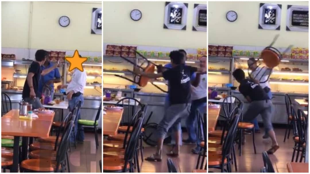 Mentally Challenged Man Runs Amok At Mamak Restaurant, Assaults Patrons And Flings Chairs In The Process - World Of Buzz 2