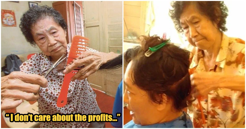 M'Sian Aunty Gives Haircuts For Rm2.50 Only, No Price Increase Since Last 50 Years - World Of Buzz