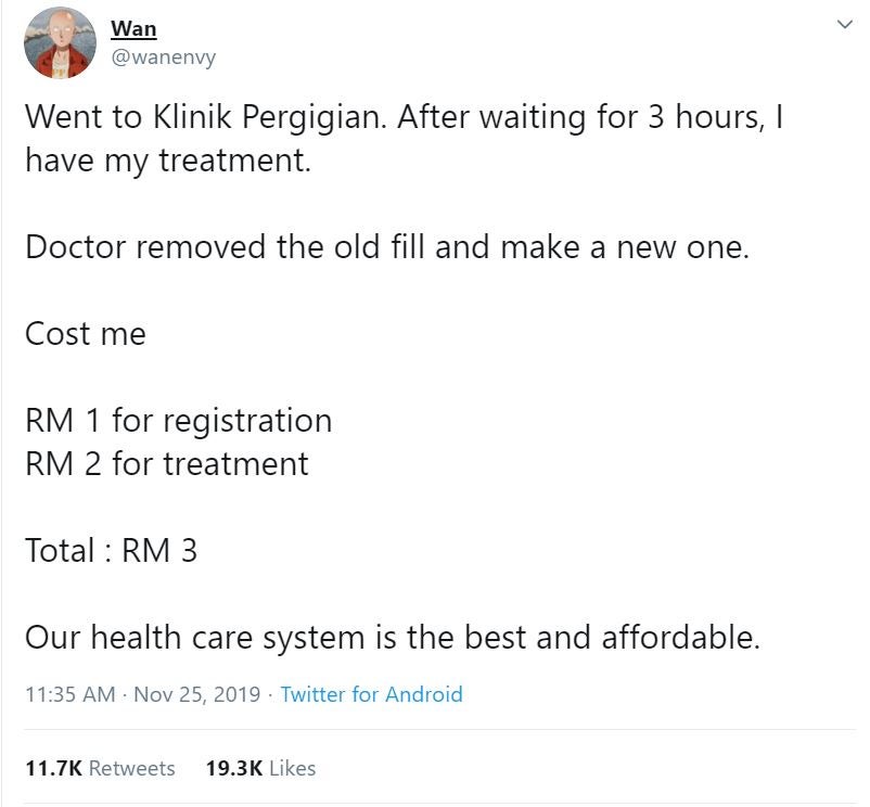 M'sian Man Only Paid RM3 To Do Fillings at Gov Dentists, Grateful For Our Healthcare System - WORLD OF BUZZ