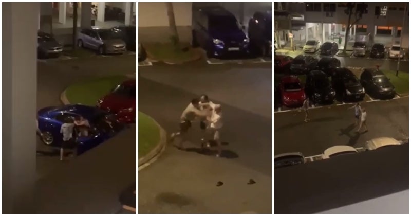 Must Watch: Three Men Involved In A Car Park Scuffle In Singapore Parking Lot Goes Viral On Social Media - World Of Buzz