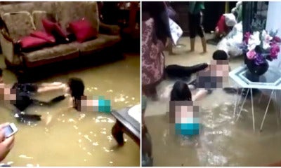 Video: Lively Kids In Kelantan Swim In Their Flooded Home Liven Up Their Situation - World Of Buzz