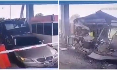 Watch: Lorry Rips Apart Entire Toll Booth &Amp; Rams Into Bmw After Speeding Causes Him To Lose Control Over Brakes - World Of Buzz 3