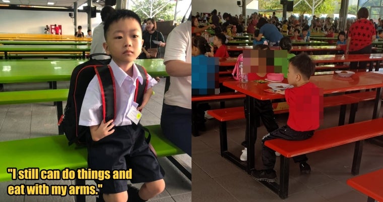 Inspiring Kepong Boy With Deformed Arms Is Fine With School Kids Making Fun Of Him - World Of Buzz