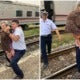 Kind Train Conductor Heroically Carries Elderly Woman Off Train As She Couldn'T Get Down Steps - World Of Buzz 4