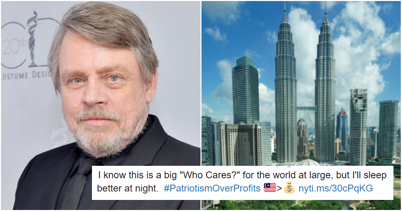 Mark Hamill Sends His Love To Malaysia After His Flag Blunder - World Of Buzz