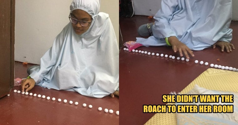 M'Sian Girl Lines Up Mothballs To Prevent Cockroaches From Entering Her Room, Netizens Are Entertained - World Of Buzz 6