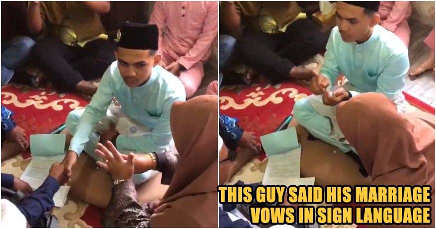 M'Sian Mute Man Said His Marriage Vows In Sign Language Melts Netizens Hearts - World Of Buzz 1