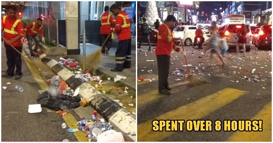 Photos: Cleaners Had Collected Over 9,000Kg Of Rubbish After Kl New Year'S Eve Parties - World Of Buzz