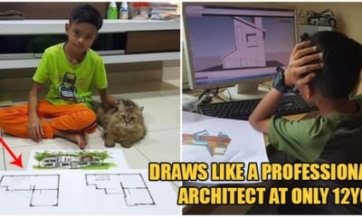 Photos: Talented 12Yo Johor Boy Sketches Like A Pro Architect &Amp; Lead His House'S Renovations! - World Of Buzz
