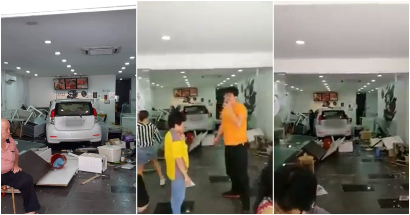Poor Uncle Took The Meaning Of Drive-Thru Literally, As He Pummels His Myvi Into A Restaurant In Setapak - World Of Buzz 4