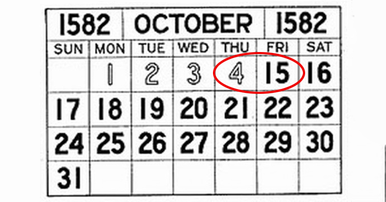 There Were 10 Days Missing From The Calendar In 1582 &Amp; Here's Why - World Of Buzz 2