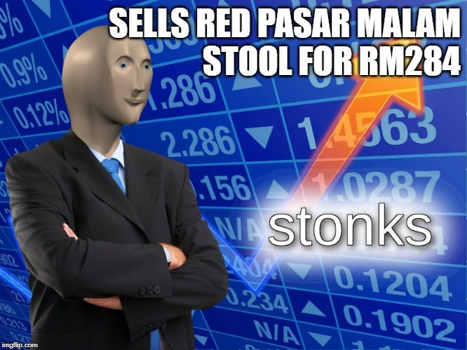 This Guy Tried To Sell Red Pasar Malam Stool For Rm284 &Amp; Someone Actually Bought It! - World Of Buzz 7