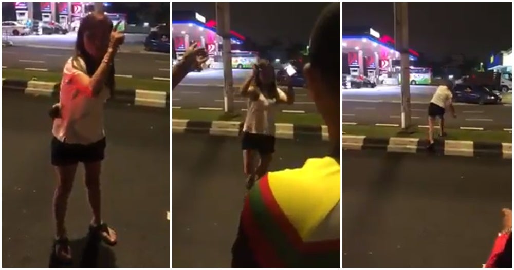 Watch: Drunk Driving M'sian Woman Collides With Car, Still Threatens Passengers Saying, "My Boss Will Come! - WORLD OF BUZZ