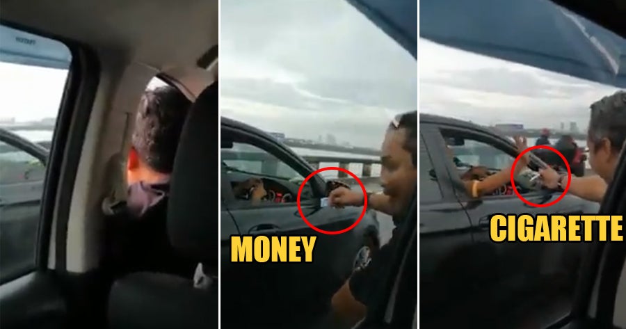 Watch: M'Sian Man Stuck In Jam Needs A Puff So Badly, Asks Passing Driver For A Cigarette - World Of Buzz