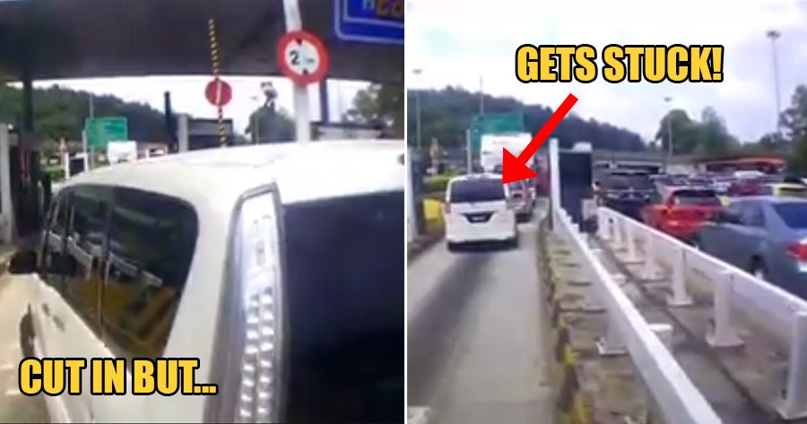 Watch: Nissan Serena Bangs & Cuts Infront of Car to Be 'Faster' But Gets Stuck in Standstill Traffic - WORLD OF BUZZ