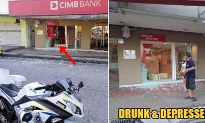 Drunk M'Sian Businessman Rams Into Bank With Car &Amp; Claims To Be Depressed After Self-Quarantine For 14 Days - World Of Buzz