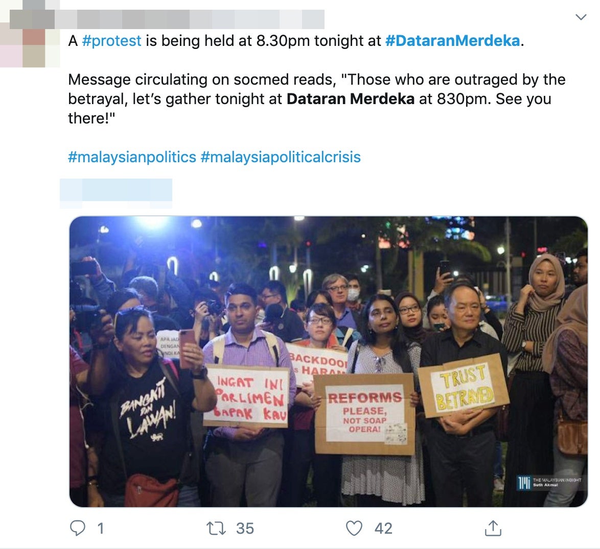 A Demonstration Had Been Called at Dataran Merdeka TONIGHT at 8:30pm - WORLD OF BUZZ 2