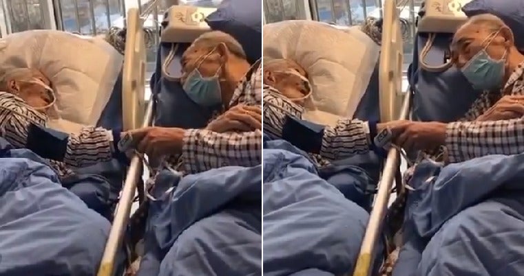 Elderly Couple Infected with Wuhan Virus Hold Hands & Bid Each Other Farewell for Possibly The Last Time - WORLD OF BUZZ 2