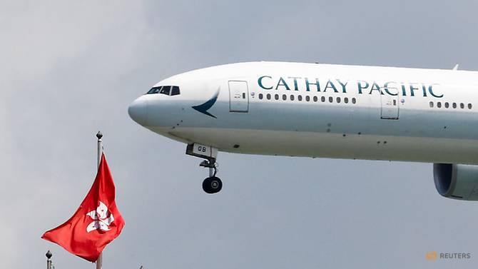 File Photo A Cathay Pacific Boeing 777 Plane Lands At Hong Kong Airport After It Reopened Following Clashes Between Police And Protesters 2