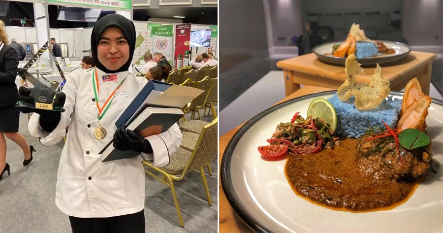 M'Sian Girl Wins Gold With Nasi Lemak Bunga Telang In Prestigious Culinary Competition Held In Ireland! - World Of Buzz