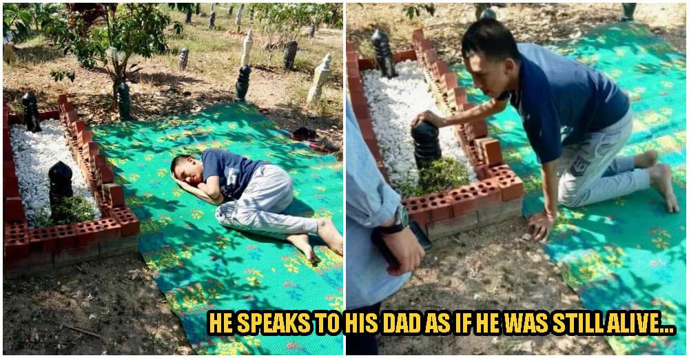 Heartbreaking: Autistic Boy Visits His Father'S Grave Every Friday As He Misses His Abah Too Much - World Of Buzz
