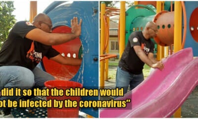 Kind Selangor Man Cleans Local Playground Himself To Protect Children From Coronavirus Infections - World Of Buzz