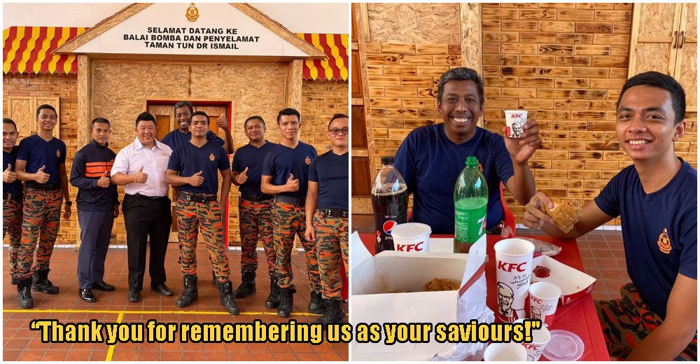 Malaysian Man Belanja Abang Bomba To A Delicious Meal After They Saved His Life - World Of Buzz