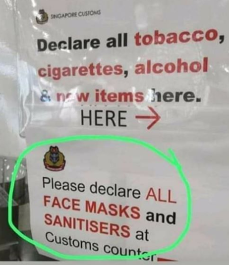 M'sians Take Note! Declare Your Masks & Sanitizers At SG Customs Counter To Avoid Being Taxed - WORLD OF BUZZ 1
