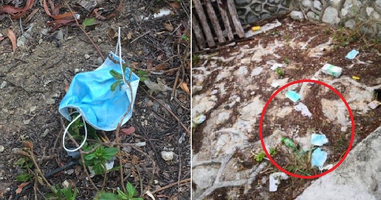 People Are Disgustingly Littering Their Used Surgical Masks In Singapore &Amp; Johor - World Of Buzz