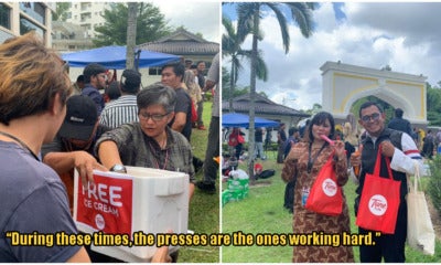 Photos: Tunetalk Gives Ice Cream, Water &Amp; Umbrellas To Tired Media As They Await Political Results - World Of Buzz 3