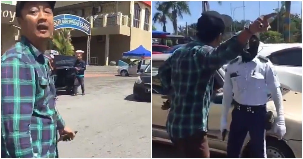 Video: M'sian Man Yells At Kajang Officer For Giving Him A Rm10 Saman &Amp; Kicks Person Recording - World Of Buzz 1