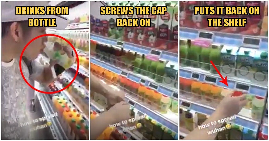 Video: Sg Man Drinks From Juice Bottle Then Places It Back On Shelf, Says Its 'How To Spread Wuhan' - World Of Buzz 1