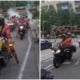 Watch: Badass Bride In Pink Saree Leads Motorcycle Convoy To Her Own Wedding On A Kawasaki - World Of Buzz 1