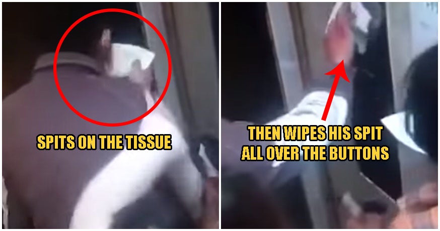 Watch: Man Deliberately Spits On Tissues & Wipes Them Over Elevator Buttons Amid Wuhan Virus Crisis - WORLD OF BUZZ